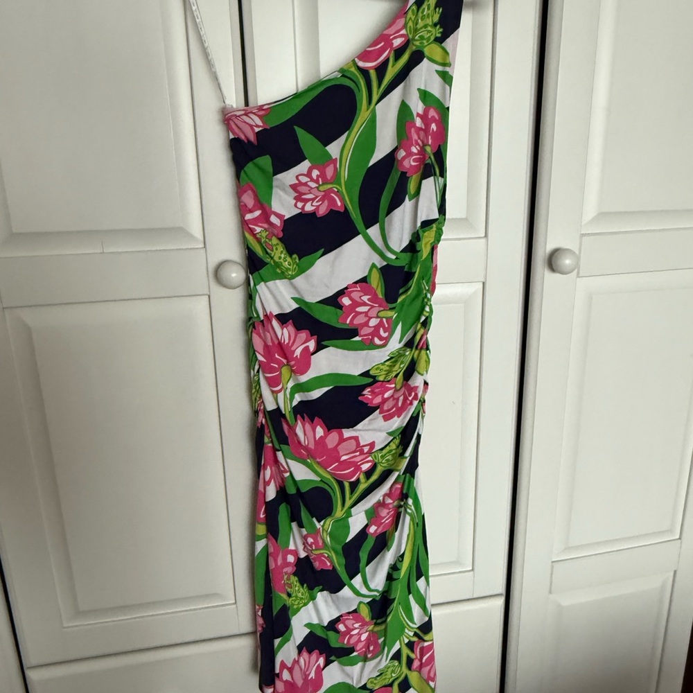 Lilly Pulitzer Pink and Green Floral Dress
